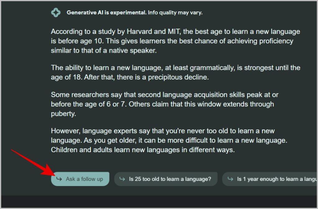 Google 検索 (SGE) で順番待ちリストに参加して Generative AI を使用する方法