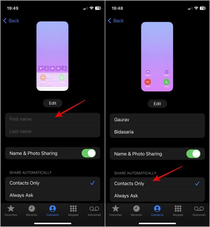 iPhone で連絡先の写真とポスターを有効にして設定する方法