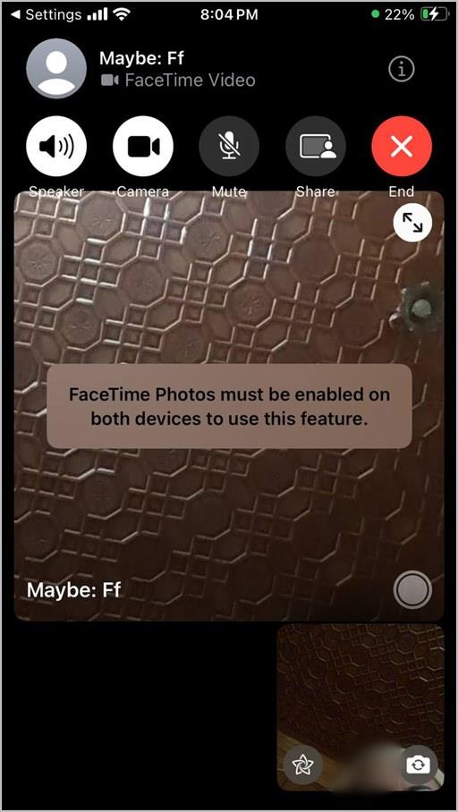FaceTime での F およびその他の記号は何を意味しますか