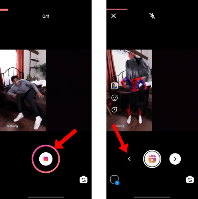 リミックスを使用して Instagram リールで TikTok スタイルのデュエットを作成する方法