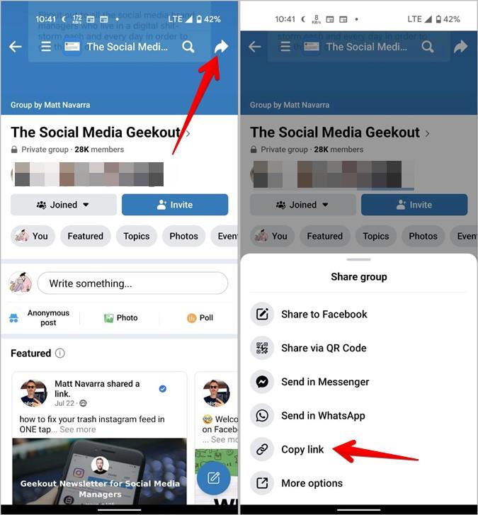 プロフィール、投稿などの Facebook URL を見つけて共有する方法。