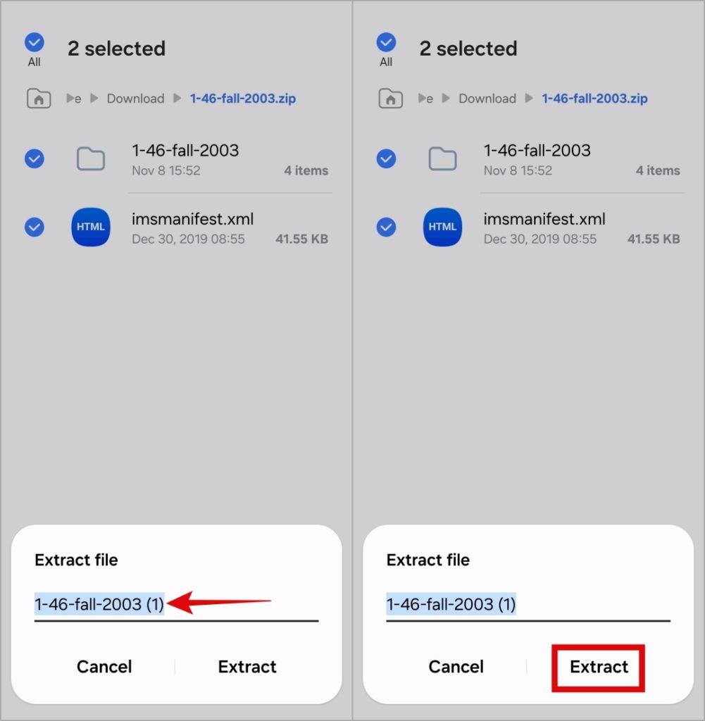Samsung Galaxy スマートフォンで ZIP ファイルを作成して開く方法