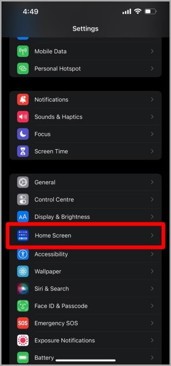 iPhoneのホーム画面から検索バー（スポットライト）を削除する方法