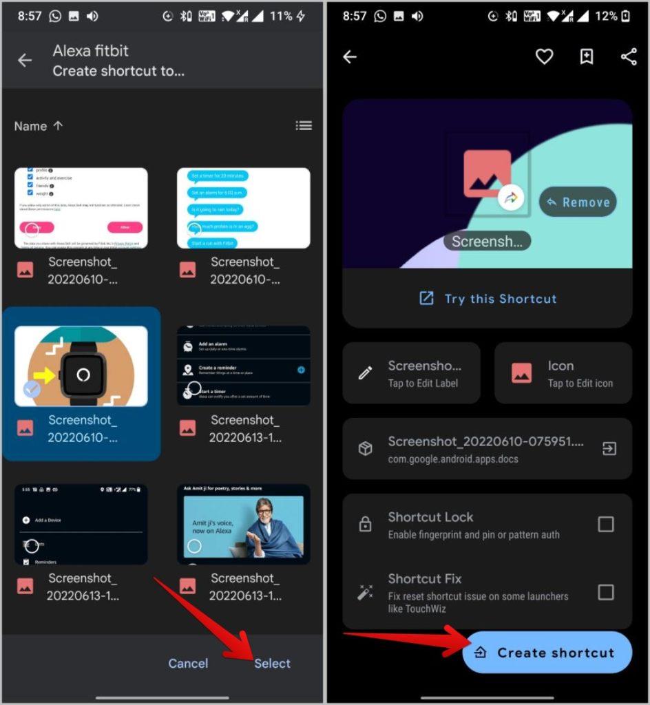 Androidのホーム画面にファイル/フォルダーのショートカットを追加する方法