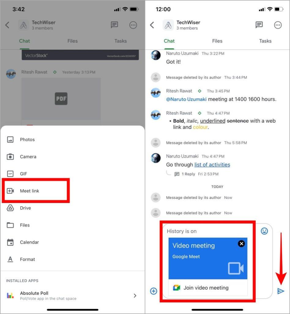 モバイルで Google Chat にスペースを作成する方法