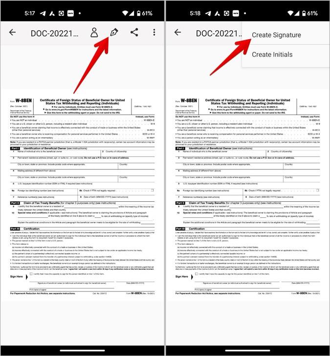 Android および iPhone の WhatsApp で書類に署名する方法