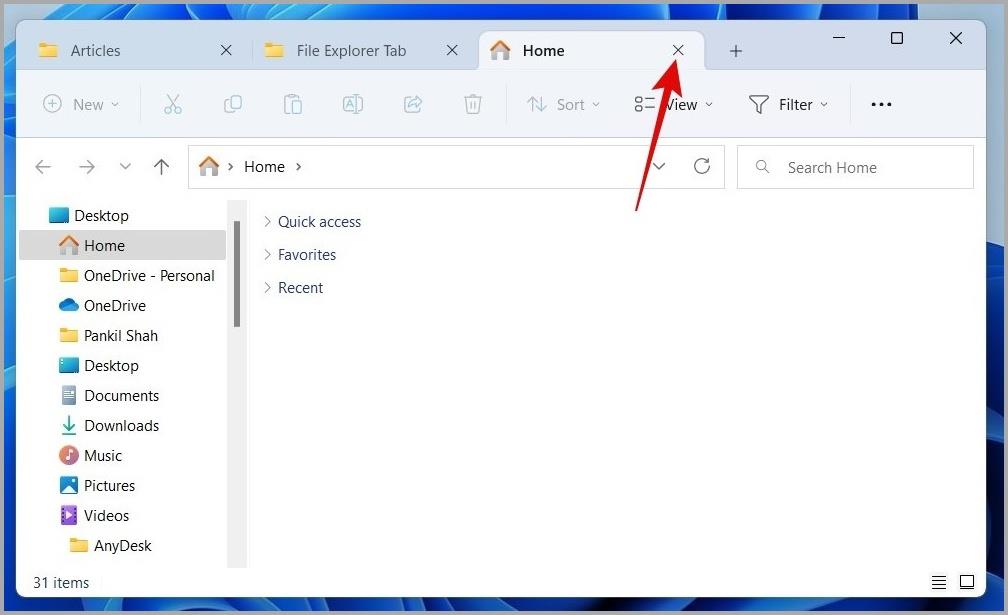 Windows 11 でファイル エクスプローラーのタブを使用する方法