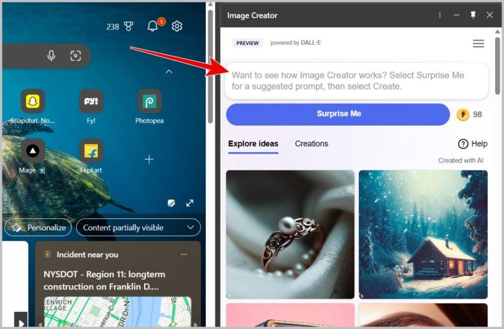Microsoft Bing Image Creatorの使用方法