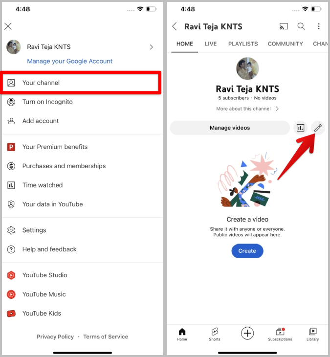YouTube ハンドル/ユーザー名を設定または変更する方法