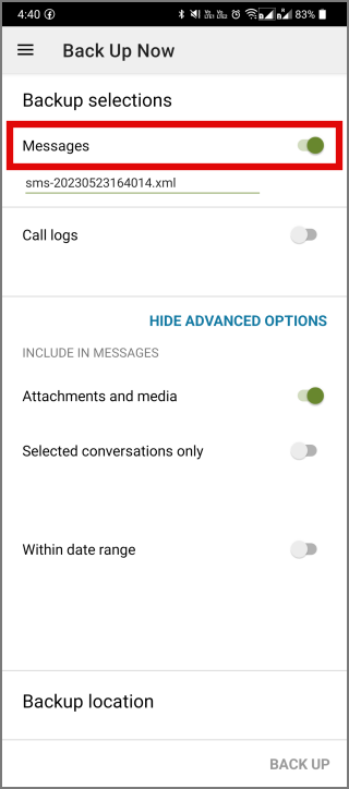 Android からテキスト メッセージを保存およびエクスポートする方法