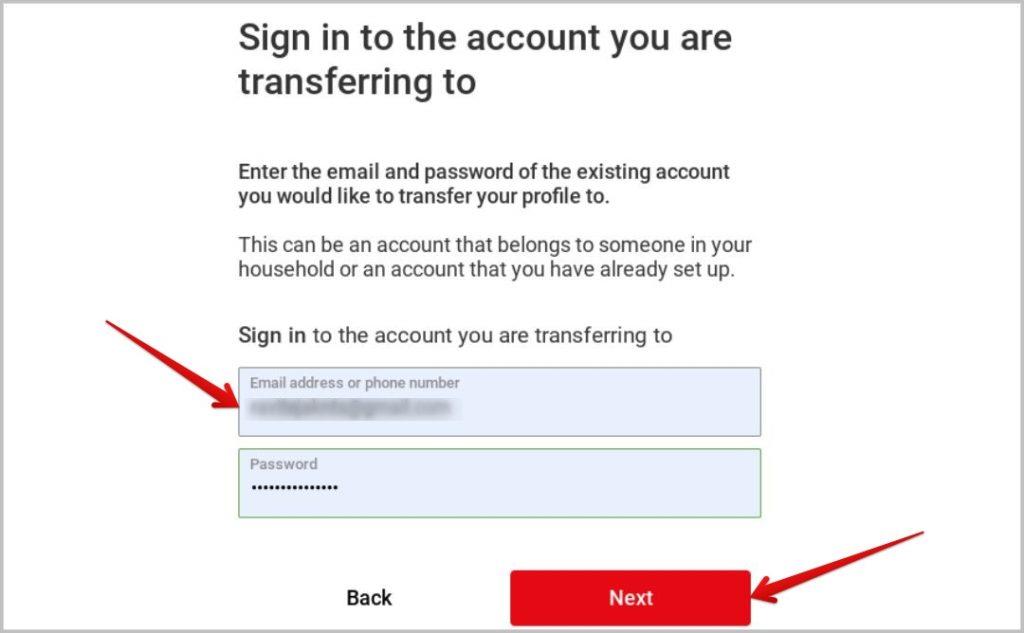 Netflix プロフィールを別のアカウントに転送する方法