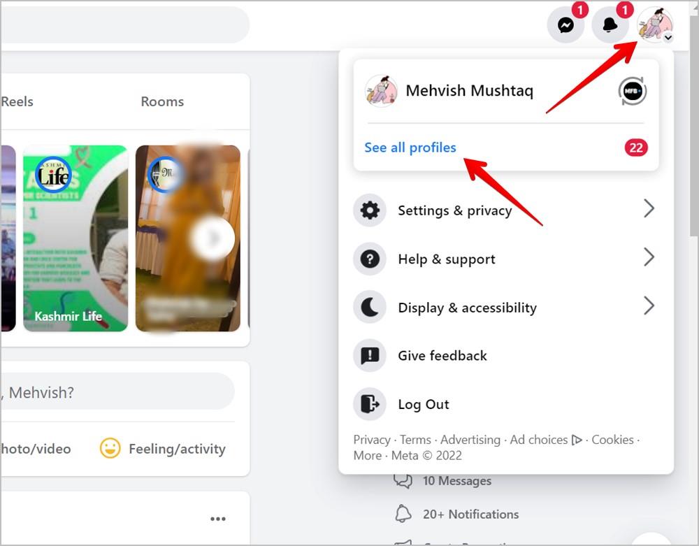 Facebook ページとプロフィールの間、またはその逆に切り替える方法