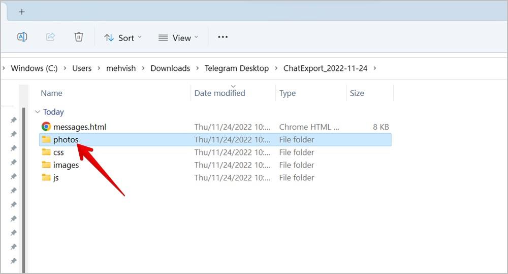 Telegram から複数の写真やビデオをダウンロードする方法