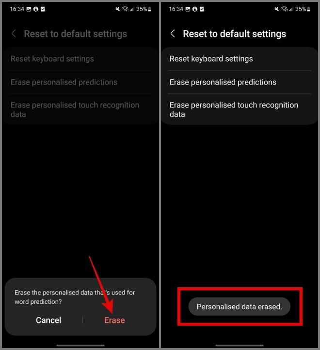 Androidキーボードから学習した単語を削除する方法