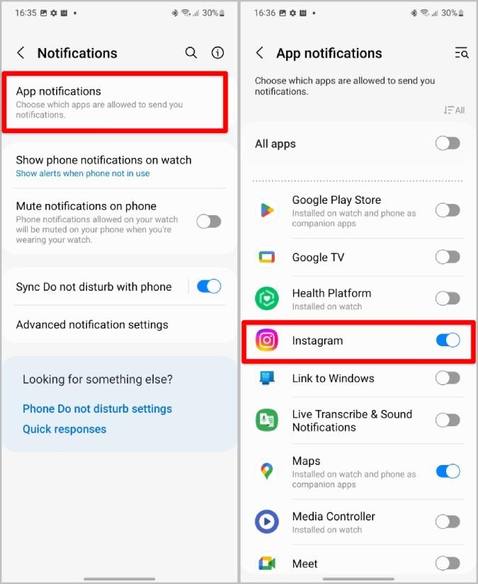 Samsung Galaxy Watch で Instagram と WhatsApp の通知を受け取る方法