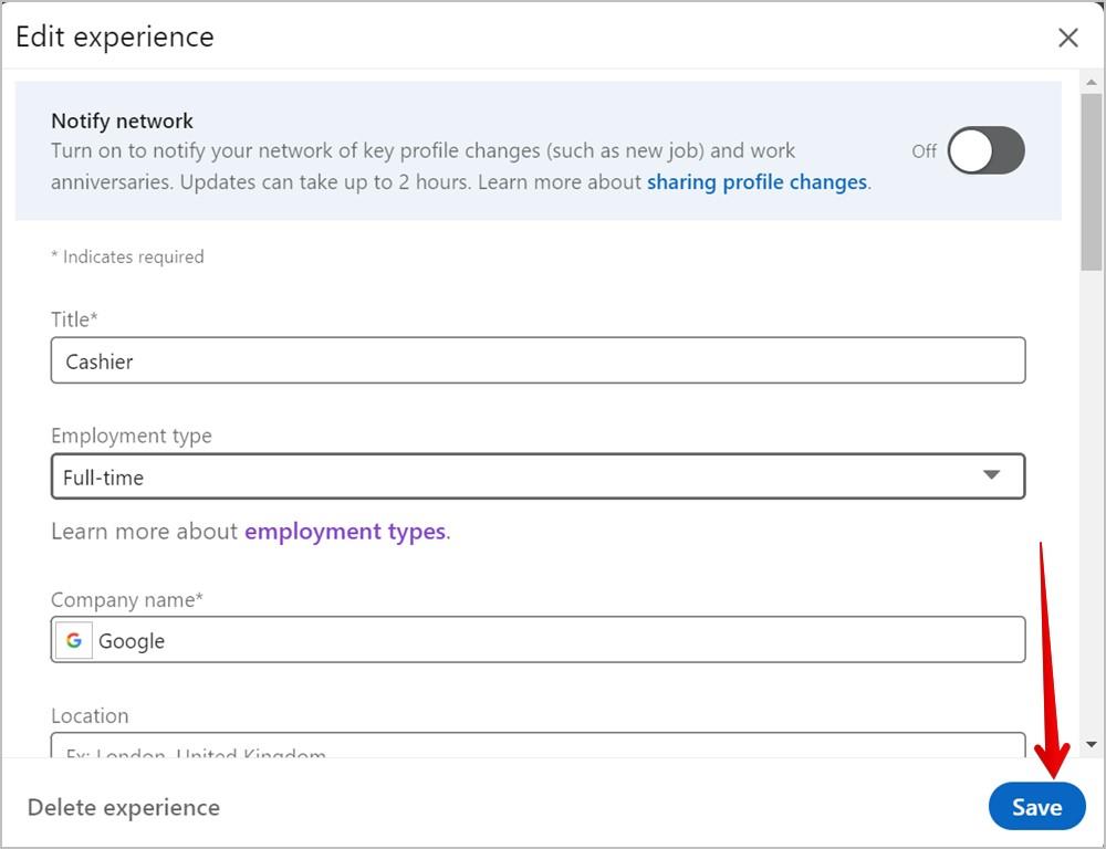 LinkedIn でエクスペリエンスを追加、編集、並べ替え、または削除する方法