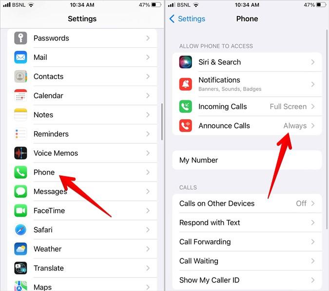 Android と iPhone で通話アナウンスをオフにする方法