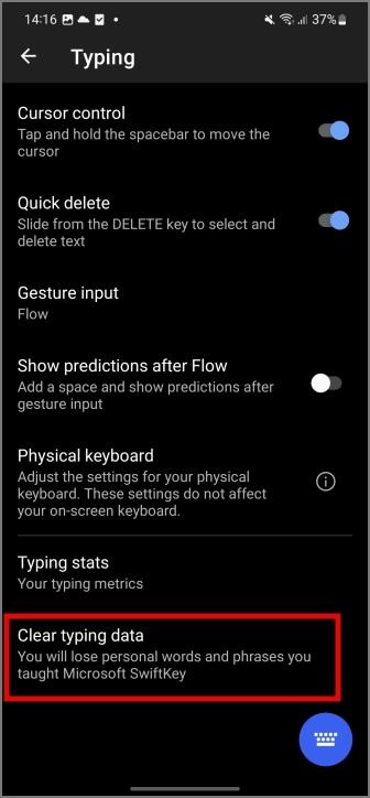 Androidキーボードから学習した単語を削除する方法