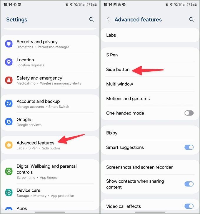 Samsung Galaxy 携帯電話のアクション ボタンの使用方法