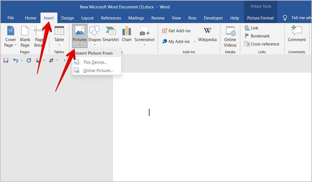 PCのWordで画像をテキストに変換する方法