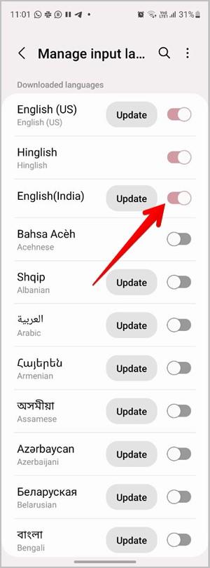 Samsung キーボードで言語を追加、変更、管理する方法