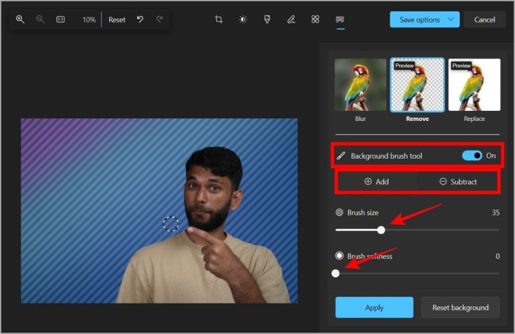 Windows フォト アプリで背景を透明にする方法