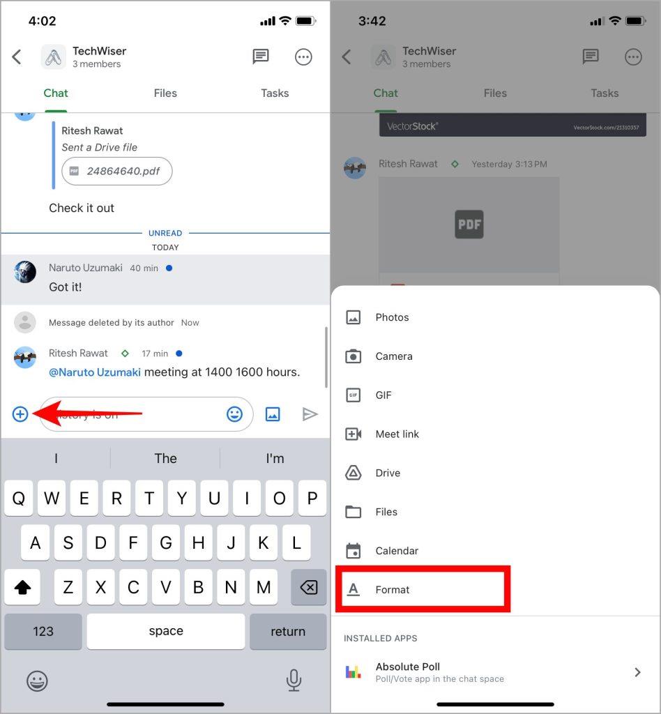 モバイルで Google Chat にスペースを作成する方法
