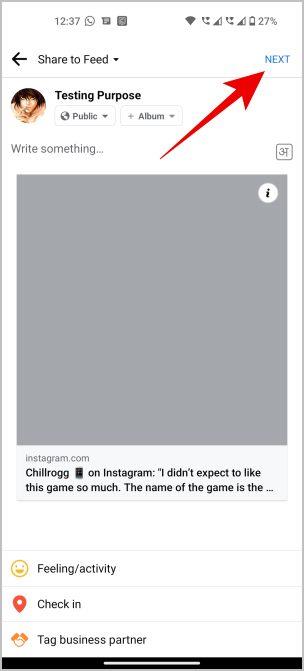 Instagram リールを Facebook、ページ、グループ、メッセンジャーで共有する方法