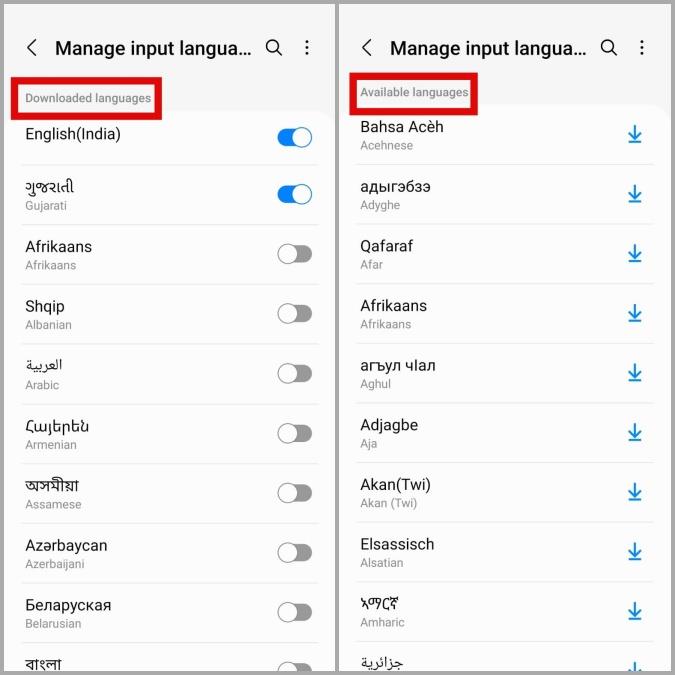 Samsung Galaxy 携帯電話でシステムと個々のアプリの言語を変更する方法