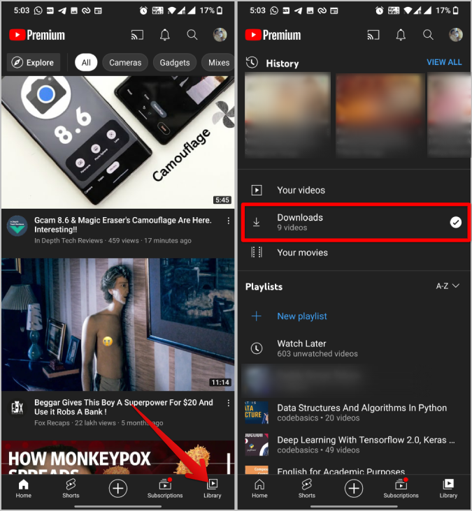 YouTube および YouTube Music でスマート ダウンロードを有効または無効にする方法