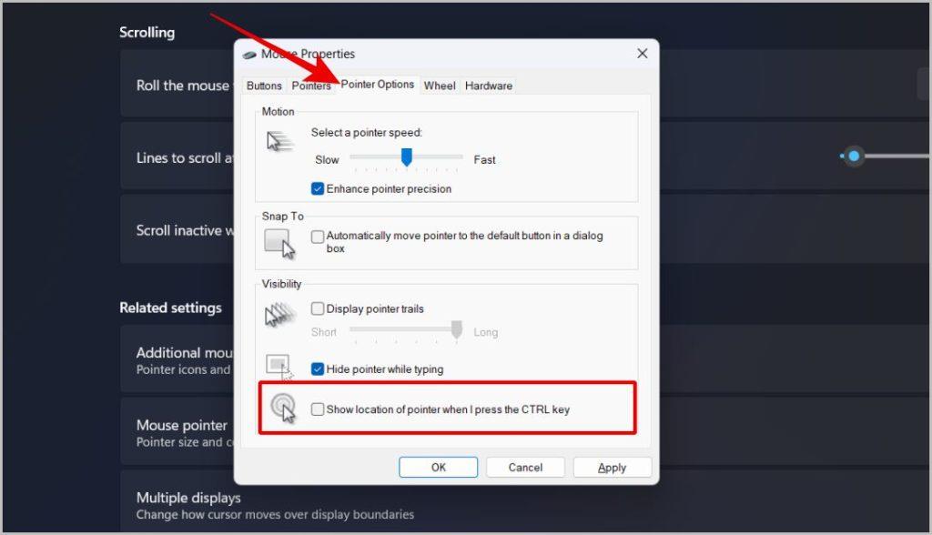 Windows 11および10でマウスポインタを見つける方法