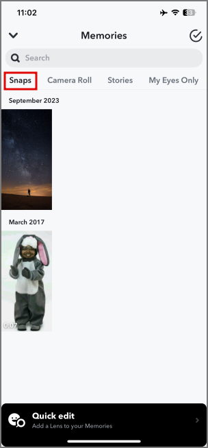 Snapchatで目だけを使う方法